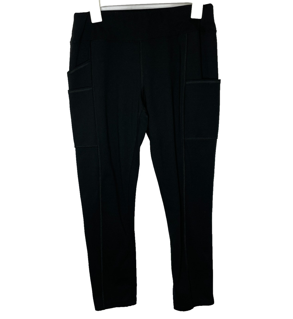 Women's Medium Carhartt Black Pull On Polyester Pockets Leggings Fitted